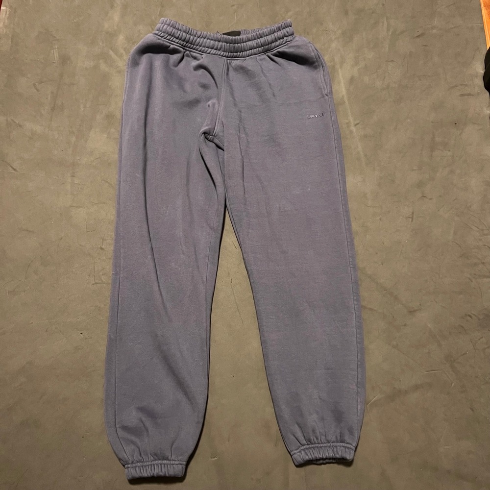 DFYNE Revive Joggers Womens Medium Blue Grey Fleece Sweatpants Gym